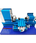 IntXanth All-Metal Mini Wood Lathe Machine Spinning At 20000Rpm for precision hobbyist carving soft metals and plexiglass crafts.