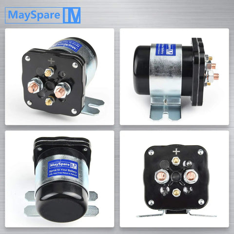 200 Amp Battery Isolator And Continuous Duty Solenoid For 12V Systems with metal bracket and multiple terminals for easy battery connection.