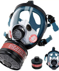 Full Face Gas Mask With Anti Fog Shield And 40mm Activated Carbon Filter For Organic Vapors, Chemical Handling, Polishing, Welding And Logging