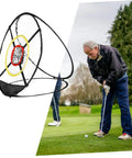 Golf Chipping Net With Ball Return System For Backyard And Tennis Court Practice High Resilience Golf Target Durable Net