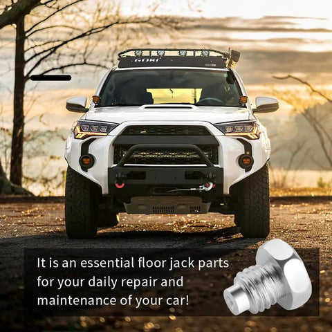 Heavy Duty 3 Piece Floor Jack Replacement Screws For 3 Ton And 4 Ton Hydraulic Jacks shown with a white SUV outdoors.