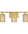 Three Light Black Bathroom Light Fixtures With Crystal Accents Elevate Your Dope Modern Farmhouse Vanity Wall Lamps Over The Mirror