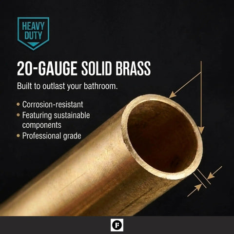 Fresh Matte Black Bathtub Drain Kit Boasting Slick Trip Lever Overflow With Premium 20 Gauge Brass Tubing, showing the 20-gauge solid brass construction.