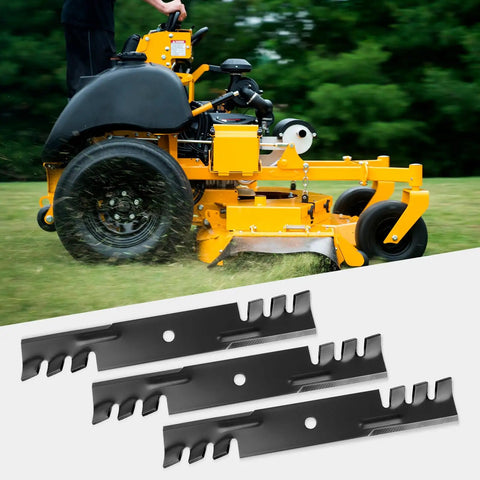Three Pack Mower Blades For 48 Inch Decks Fit Hustler Bad Boy Scag Bunton Great Dane Replaces 482877 481706 795757 038-5350-00
