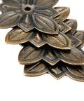 50 Pack Vintage Upholstery Nails Heavy Duty Iron Decorative Tacks For Furniture Makeover Rust Resistant Plated Surface detailed close-up of antique brass tacks.