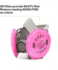 Half Facepiece Respirator Assembly Kit With P100 Filter 2091 Small Size for Welding Soldering and Asbestos, lightweight design