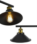 Close-up of 3 Light Kitchen Island Pendant Light Fixture Dope Farmhouse Linear Hanging Lighting Industrial Chandelier Matte Black Finish