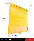 Lockout Tagout Station Unfilled Loto Kit Board With Wall Mount And Transparent Lockable Cover Industrial Grade Polycarbonate Construction Secured Storage For Loto Equipment No Devices Included