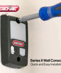 Installing Series II Wall Console for Garage Door Opener With Sure Lock Vacation Lock for Extra Security, backlit button visible