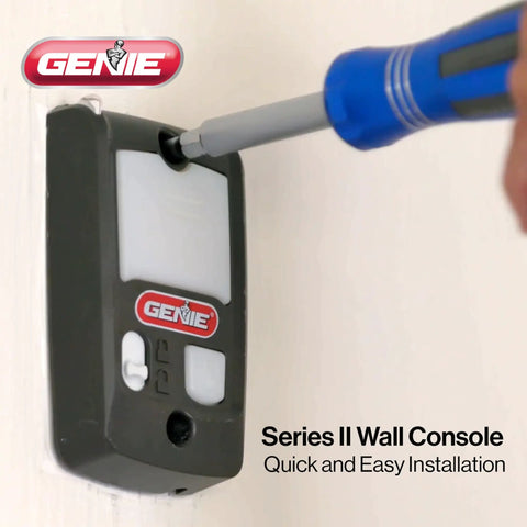 Installing Series II Wall Console for Garage Door Opener With Sure Lock Vacation Lock for Extra Security, backlit button visible