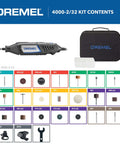 Dremel 4000-2/32 variable-speed rotary tool kit with carrying case and 32 accessories
