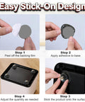 Black Stainless Steel Self Adhesive Caster Wheels 4 Pack installation steps for furniture and appliances.