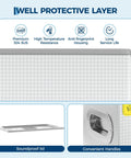 Beefy 40kHz Ultrasonic Cleaner With Digital Timer, Heater And 3 Cleaning Modes showing protective stainless steel layer and features