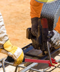 Heavy Duty Manual Rebar Bender For 5/8 Inch Bars, Portable Steel Rod Bending Machine in use on a construction site with workers.