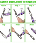 Dope Quick Change Fishing Speed Clips For Lures With Ball Bearing Swivel Power Clips Tackle Ready Topwater Gear For Saltwater And Freshwater Crankbait Popper Lures 44Lb Load And Resilient Stainless Steel, quick lure change steps