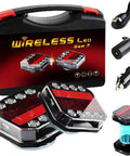 TWWFKK wireless trailer light kit Gen 3 with magnetic mount; two LED lights, USB cable, car charger.