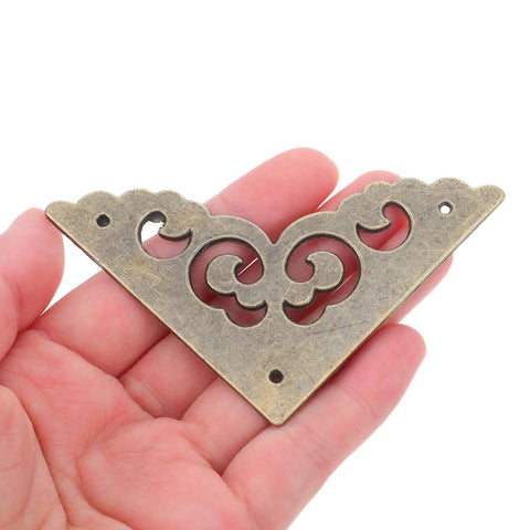 Metal Corner Protectors Set 12 Ornate Edge Guards Made Of Zinc Alloy Old School Vintage Look For Frames And Wooden Tables