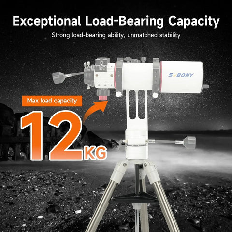 240mm Telescope Tripod Riser With Alt-Azimuth Mount And Fine Adjustment For Smooth Lunar And Planetary Tracking