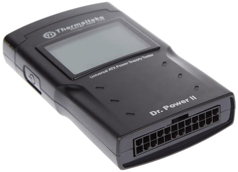 Dr. Power II Automated Power Supply Tester With Oversized LCD For ATX PSUs Reads All Rails Including 12V 5V 3.3V 5VSB And PG Alarms