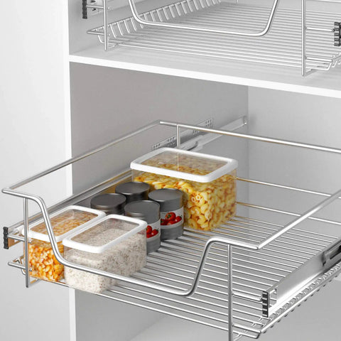 Top Shelf Heavy Duty Telescopic Drawer Slides And Smooth Operator Cabinet Pull Out Tracks For Kitchen Bedroom Storage game changer with organized containers.