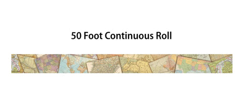 Travel The Map Straight Rolled Border Trim For Classrooms And Offices 50Ft in a colorful map design displayed in a 50-foot roll
