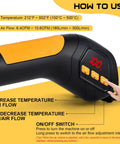 Heat Gun 700W Mini Hot Air Rework Tool With LED Display showing temperature settings and control buttons, close-up view