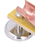 Ultra Strong Magnetic Welding Support Clip With Double Heads And Heavy Duty Suction; copper handle, strong grip on glossy metal.