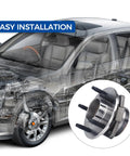 Front Wheel Hub Bearing Assembly for 2005 Chevy Equinox, 2006 Pontiac Torrent, installed in a vehicle with steel hub close-up