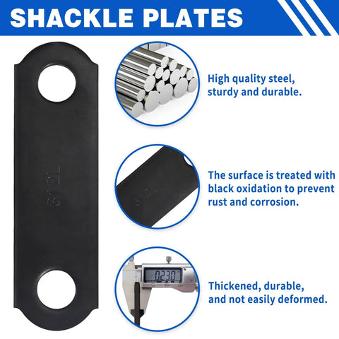 Heavy Duty Trailer Axle Shackle Bolt Kit For Tandem Axle Systems Three And One Eighth Inch Shackle Straps 312 visible.