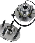 Front Wheel Hub and Bearing Assembly Set for 2006-2008 Dodge Ram 1500, 5 Lug With ABS, Front Left and Right, 2-Pack, Top View