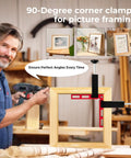 Pro Grade 90 Degree Corner Clamp Kit 4 Pack 5.5 X 5.5 Inches Aluminum Alloy used for picture frame assembly