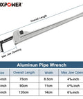 36 Inch Aluminum Pipe Wrench Heavy Duty Straight Pipe Wrench For Plumbing Pros Built To Last With Lightweight Design