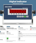 Digital indicator display panel for Heavy Duty 36 By 36 Inch Industrial Floor Scale with Digital Indicator, 5000 lb capacity.