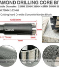 SHDIATOOL diamond drill core bit set, 5 pcs with 5/8-11 thread, diameters 20/25/35/45/65 mm for granite marble.