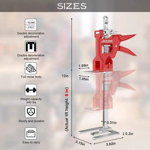 Zero Sweat Boss Approved Arm Jack For Labor Saving Furniture Lifter Tool With Ergonomic Leverage For Easy Couch Moves And Apartment Relocation Multipurpose Hoist Kit dimensions and features.