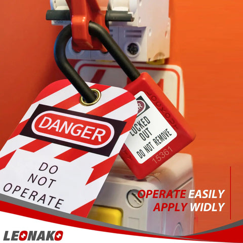 Bulletproof Lockout Tagout Safety Padlocks 5 Pack Keyed Different With Nylon Shackles And Individual Keys For Industrial Hazardous Energy Control And OSHA Compliant Work Sites Built Tough