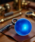 Blue Rubber Ball Watch Case Back Opener For Battery Replacement, Non-Marking Friction Ball Tool on workshop table
