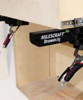 Drawer Installation Jig Reversible With Built In Level And Non Marring Rubber For Cabinet Protection Works On Framed And Frameless Cabinets installed in cabinet