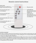 Remote control instructions for JUDYSSY Led Solar Street Light, detailing automatic and manual settings for usage.