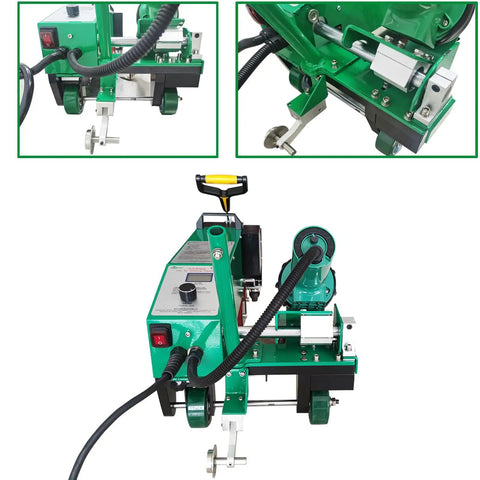 Professional Pro Level Ready 5500W Electric Hot Air Plastic Welder close-up view with controls and nozzle features.