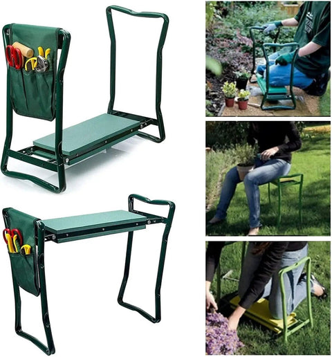 Your Go To Garden Kneeler Seat Folding 2 In 1 Kneeling Chair With Handles And Foam Padded Seat Garden Bench Easy Weeding And Pruning