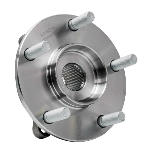 Front Wheel Bearing And Hub Assembly For Mazda 3 Sport 2014 2018 And CX 3 2016 2020 5 Bolt Front Left Or Right Encoder ABS Replacement Kit Direct Fit Premium Quality Beefy showing front view