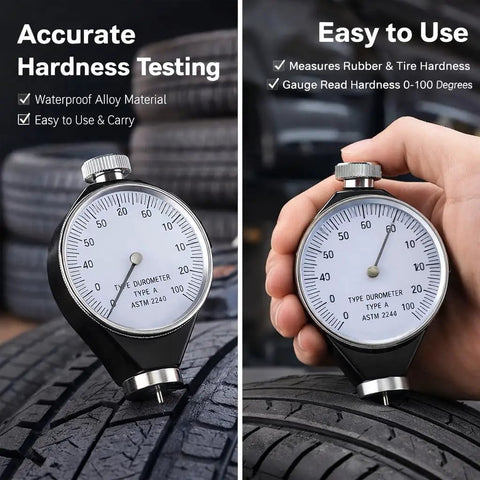 Shore Durometer Gauge For Rubber And Tire Hardness A O D, 10 To 90 HA Range, Easy To Use And Accurate, Pro Grade, Shop Ready Beast, Portable Alloy Tool For Labs And Shops, Rust Resistant, Durable, Pocket Size, Stable Readings For Quality Control