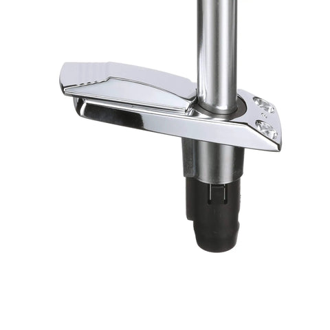 Rectangle 2-Pin Base for 12-Degree Angled Light Pole With Swivel Cover, Zamak Finish, 4 Inches By 1 And 5 Eighths Inches