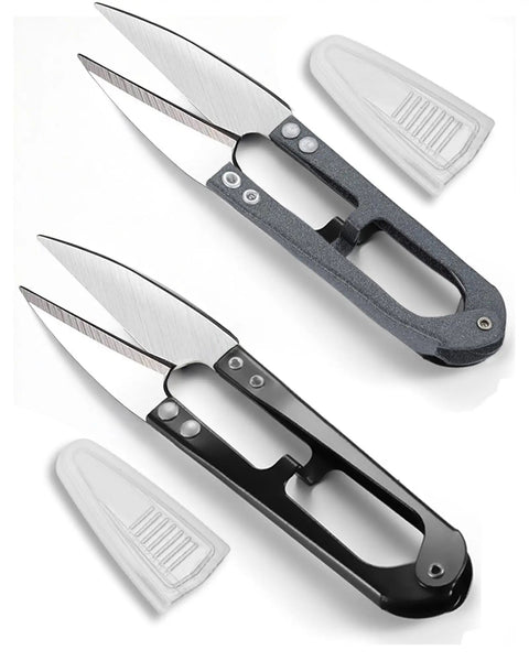 2 Pack Bonsai Pruning Scissors For Plants And Crafts Handy Mini Plant Trimmers And Sewing Snips, black and gray, 11 cm.