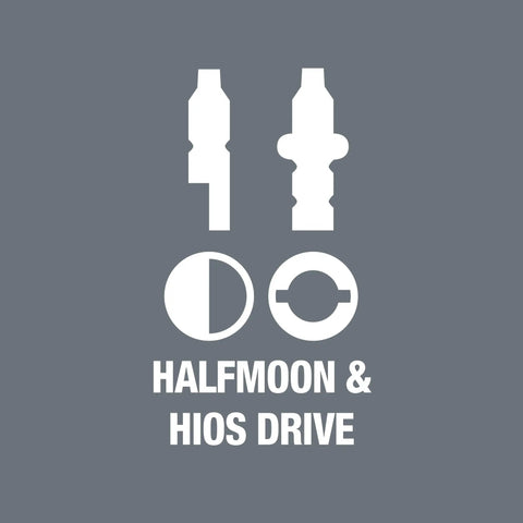 Halfmoon and HIOS drive icons for Micro Set ESD Twenty SB Bit Set With Quick Swap Handle 4 Mm Half Moon Or HIOS Drive Compatible Interchangeable Blade System Pro Grade Anti Static Tool Kit For Precision Electronics And Mechanical Repairs