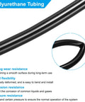 Heavy Duty Polyurethane Pneumatic Tubing 2.5 mm ID by 4 mm OD 5 Meter 16.4 Ft Black Air Line Tube product features image