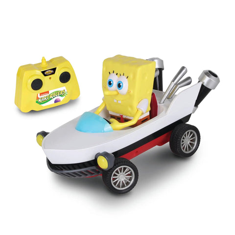 SpongeBob Boatmobile RC Kart Racer 2.4GHz with full function remote control, Nickelodeon themed racer with grippy tires