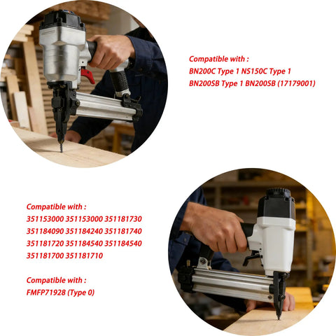 Heavy Duty Replacement Head Valve For Pneumatic Nailers Featuring Tough As Nails Construction and Precision Tuning, close-up in use.