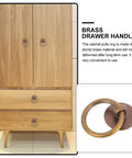 Retro Style Ring Cabinet Pulls And Drawer Handles In Solid Brass 4cm Antique Bronze Finish Dope For Wardrobe And Dresser Cabinets 2 Pack Hardware Upgrade For Home Decor shown on a wooden cabinet.